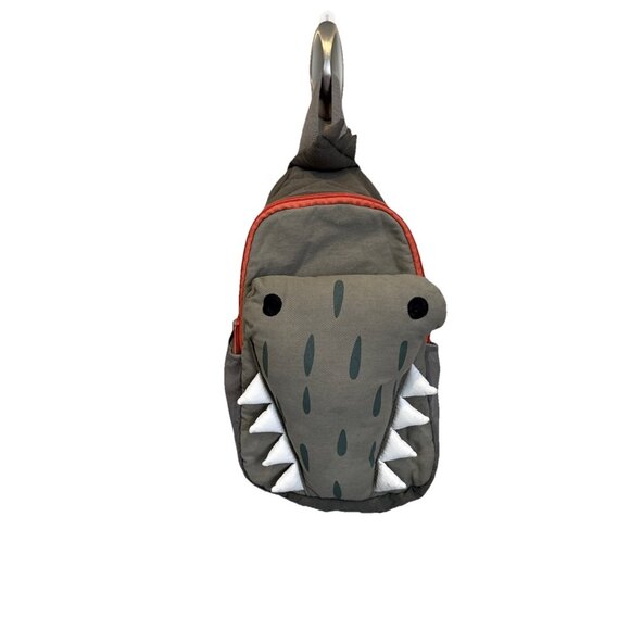 Zara Toddler Kids Alligator Crocodile Dinosaur Backpack Canvas Bag - Picture 1 of 11